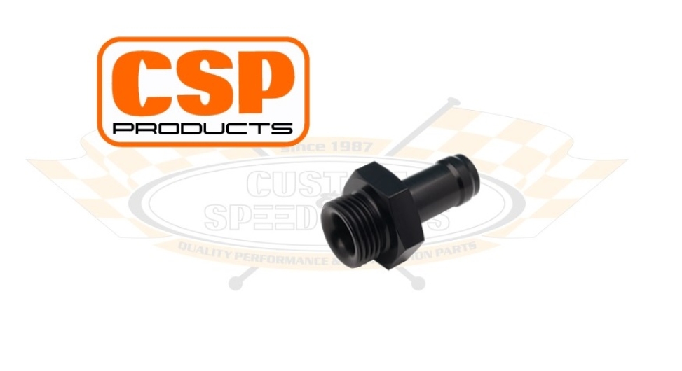 CSP M18x1.5 Barb Fitting - For 13mm Hose (Black)