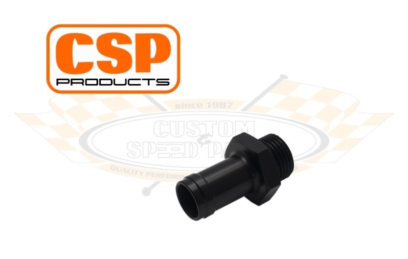 CSP M18x1.5 Barb Fitting - For 15mm Hose (Black)