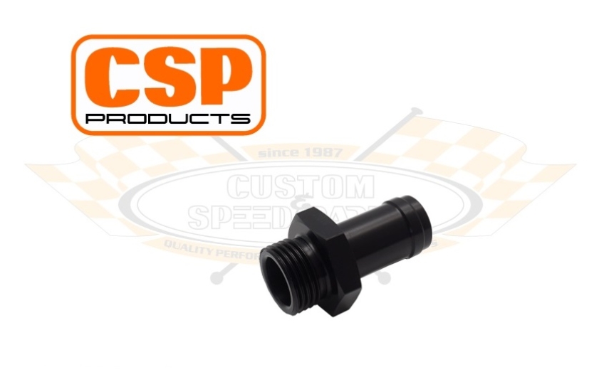 CSP M18x1.5 Barb Fitting - For 15mm Hose (Black)