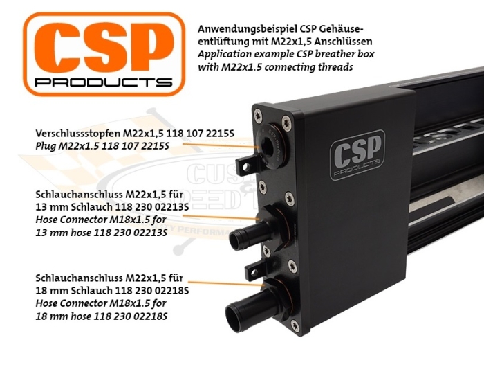 CSP M22x1.5 Barb Fitting - For 13mm Hose