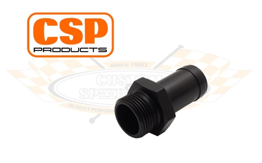 CSP M22x1.5 Barb Fitting - For 18mm Hose (Black)