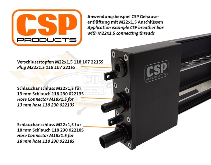 CSP M22x1.5 Barb Fitting - For 18mm Hose