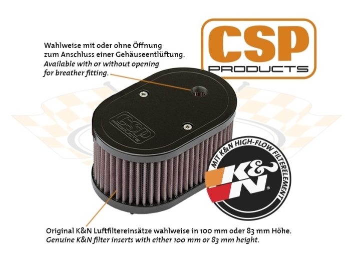 CSP Weber 44/48 IDF Air Filter - 100mm With M18x1.5 Breather Fitting