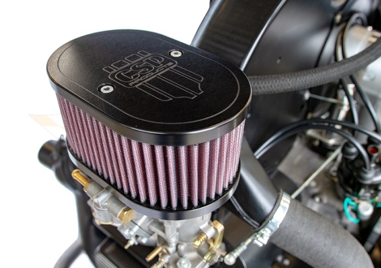 CSP Weber 44/48 IDF Air Filter (With Crest) - 83mm With M18x1.5 Breather Fitting