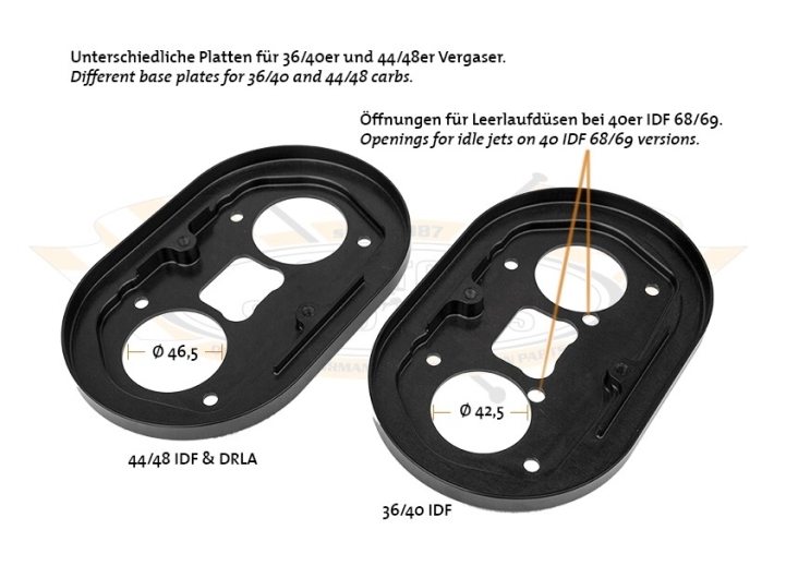 CSP Weber 44/48 IDF Air Filter - 83mm With Porsche 356 Breather Fitting