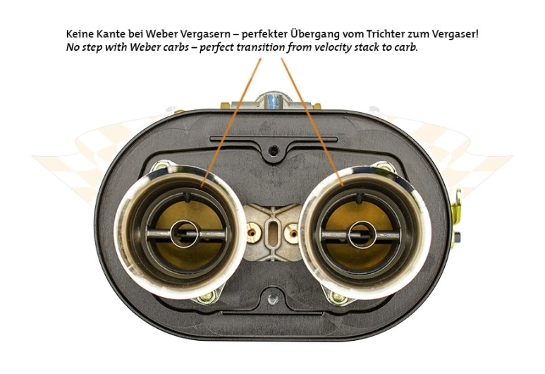 CSP Weber 44/48 IDF Air Filter - 100mm With Porsche 356 Breather Fitting