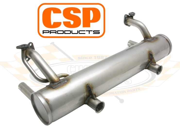 Beetle CSP Stainless Exhaust - 1956-60 - 30HP With Heat Risers
