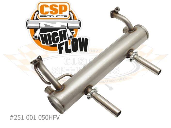 Beetle CSP High Flow Exhaust - 1963-79 - 1300cc-1600cc With Heat Risers
