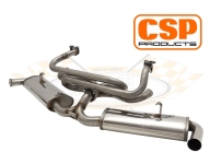 Splitscreen Bus Stainless Steel Twin Quiet Pack Exhaust (Heating and Single Carb)