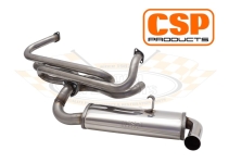 Splitscreen Bus CSP Single Quiet Pack Exhaust (J Tubes And Twin Carbs)