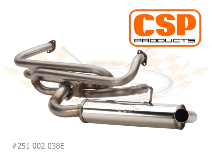 Splitscreen Bus CSP Single Quiet Pack Exhaust (Heating and Twin Carbs)