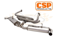 Karmann Ghia Stainless Steel Twin Quiet Pack Exhaust (J Tubes and Twin Carbs)