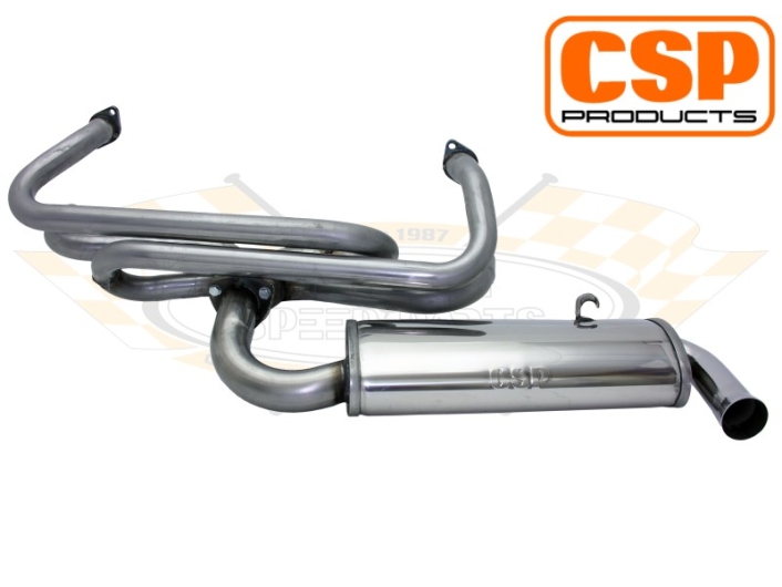 Karmann Ghia CSP Single Quiet Pack Exhaust (Heating and Single Carb)