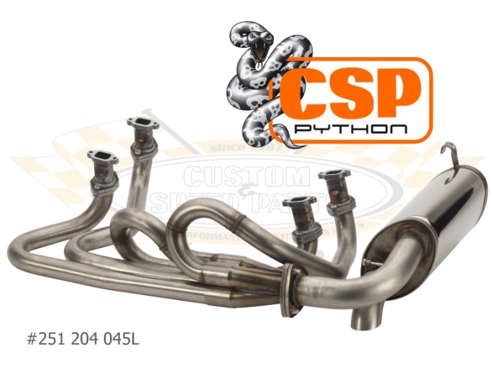 CSP Karmann Ghia Python Exhaust - Type 4 Engine (Pre 78 Engine) - 45mm Bore