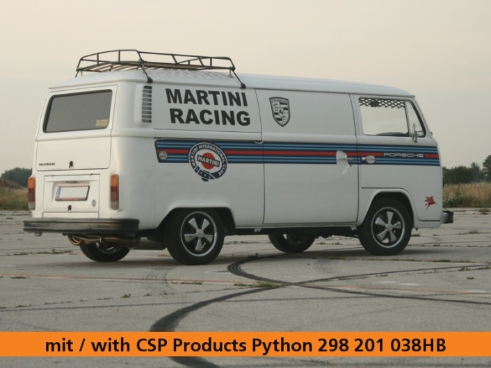 CSP Baywindow Bus Python Exhaust - 1972-79 - Type 1 Engine - 38mm Bore - With Heat Risers