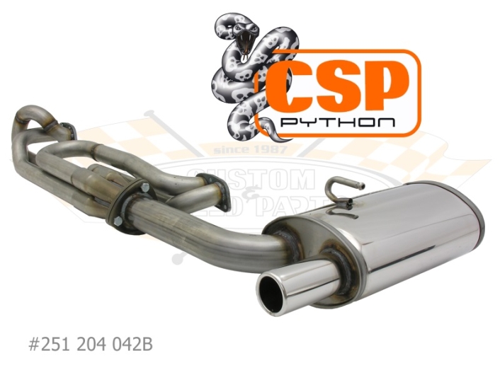 CSP Baywindow Bus Python Exhaust - 1972-79 - Type 4 Engine - 42mm Bore