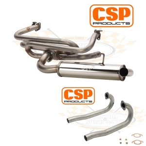 CSP Beetle Single Quiet Pack Exhaust Kit with J Tubes (Single Carb)