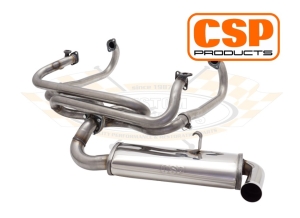 CSP Splitscreen Bus Single Quiet Pack Exhaust Kit with J Tubes (Single Carb)