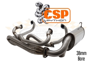 CSP Baywindow Bus Python Exhaust Kit with J Tubes - 1968-71 - Type 1 Engine - 38mm Bore (Also Splitscreen Bus)