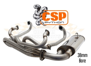 CSP Baywindow Bus Python Exhaust Kit with J Tubes - 1972-79 - Type 1 Engine - 38mm Bore