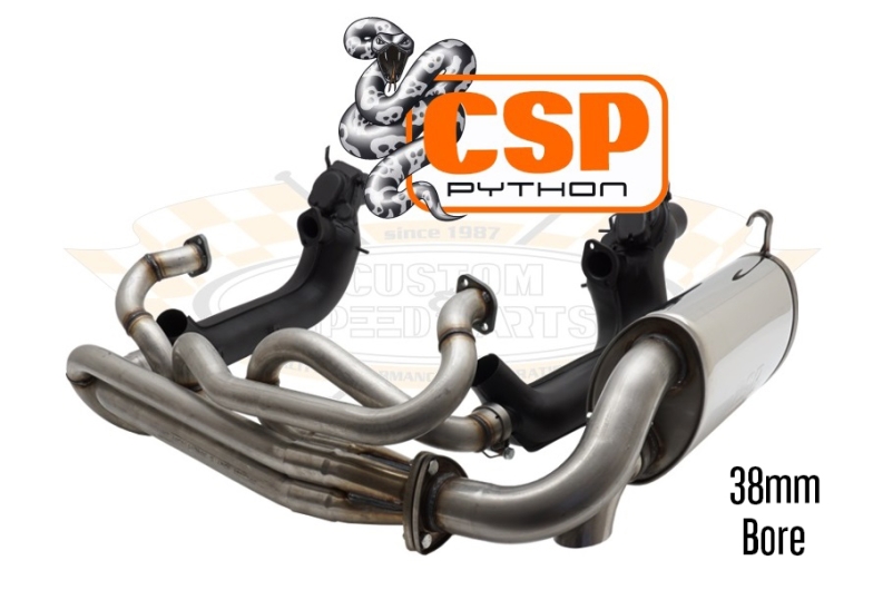 CSP Baywindow Bus Python Exhaust Kit with Heat Exchangers - 1968-71 - Type 1 Engine - 38mm Bore (Also Splitscreen Bus)