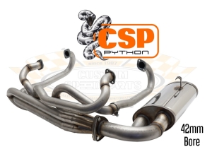 CSP Baywindow Bus Python Exhaust Kit With J Tubes - 1972-79 - Type 1 Engine - 42mm Bore