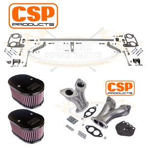 CSP 40 IDF Carburettor Manifold, Air Filter and Linkage Kit - Type 1 Engines