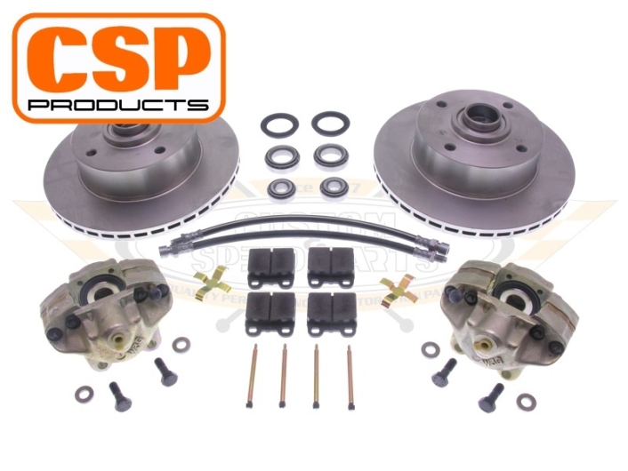 Golf Stud Pattern Beetle Vented Front Disc Brake Conversion Kit (4x100 PCD)