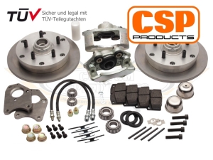 CSP Beetle Front Disc Brake Conversion For Drop Spindles - 1950-65 - 5x130 PCD