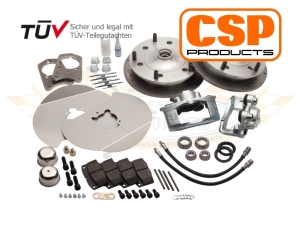 CSP Beetle Front Disc Brake Conversion Kit (Cross Drilled) - 1966-67 - 5x205 PCD