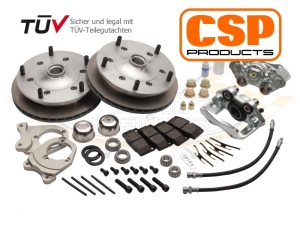 CSP Beetle Front Disc Brake Conversion Kit For Drop Spindles (Vented) - 1966-79 - 5x205 PCD