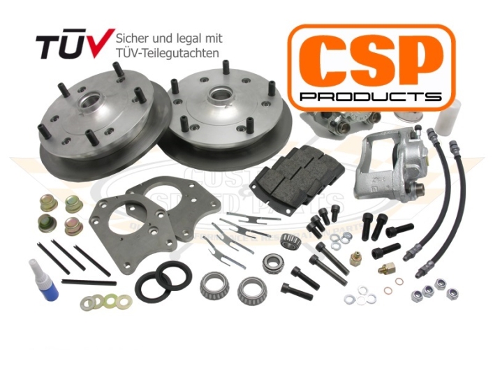 CSP Type 3 Front Disc Brake Conversion (Cross Drilled) - 29mm Bearing - 5x205 PCD