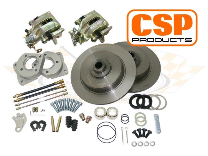 Undrilled Beetle Rear Disc Brake Conversion - 1968-79 With IRS (Cross Drilled)