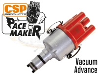 CSP Pacemaker Distributor - Vacuum Advance With Silver Body And Red Cap