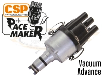 CSP Pacemaker Distributor - Vacuum Advance With Silver Body And Black Cap