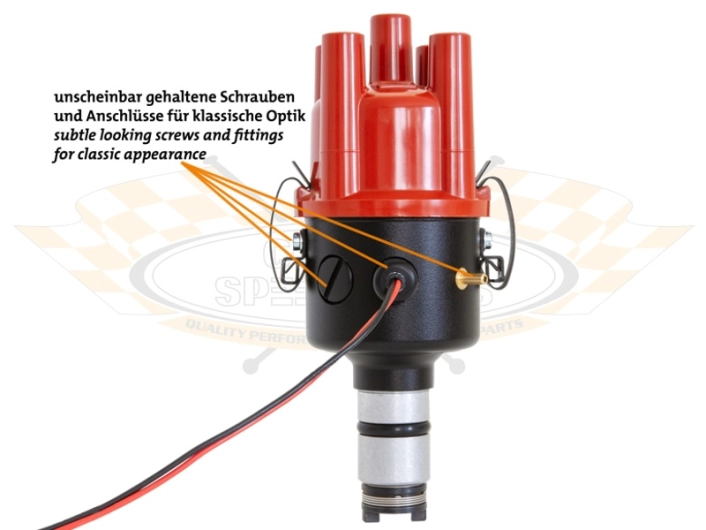 CSP Pacemaker Distributor - Vacuum Advance With Black Body And Red Cap
