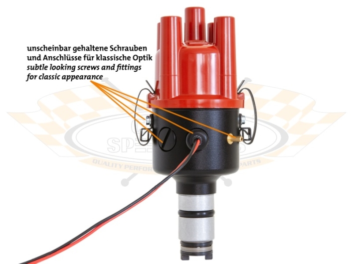 CSP Pacemaker Distributor - Vacuum Advance With Silver Body And Red Cap