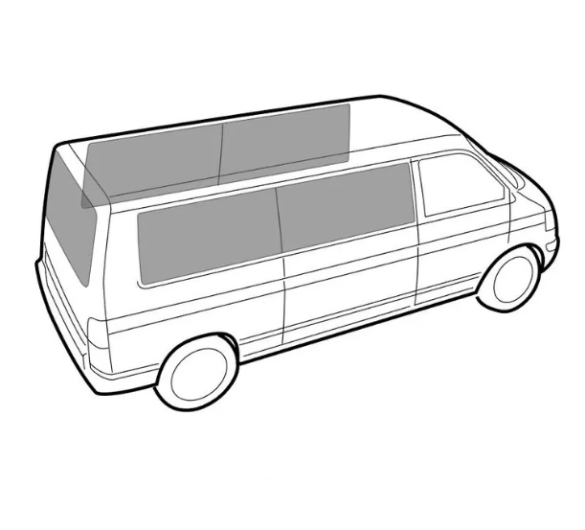 T5,T6 Curtain Set (4x Sides, With Left Sliding Door And Tailgate) - LWB