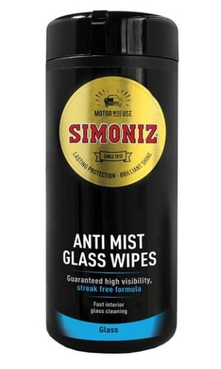 Simoniz Anti Mist Glass Wipes Tub (x40)
