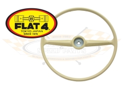 Splitscreen Bus Steering Wheel - Ivory - 1955-67 - FLAT 4