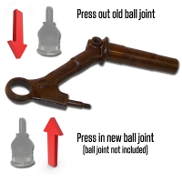 Press Ball Joint Into Trailing Arm