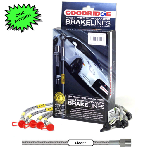 T4 1996-2003 Goodridge Stainless Steel Brake Hose Kit Without Pad Wear Indicators