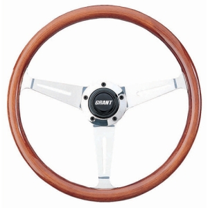 Grant 14.5 Inch Wooden Steering Wheel (3 Inch Dish)