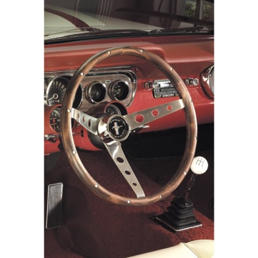 13.5 Inch Wooden Nostalgia Steering Wheel (Holes On Spokes 95mm Dish)