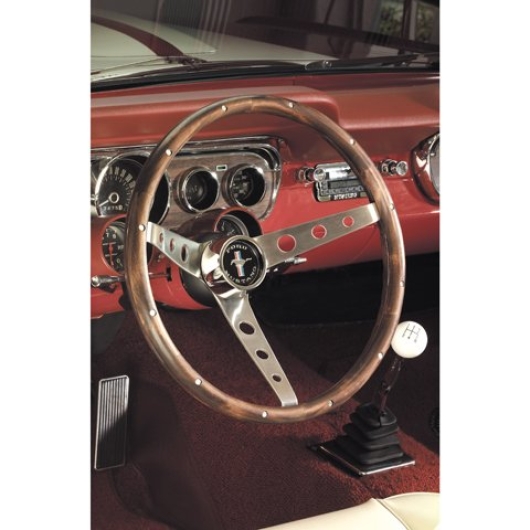 15 Inch Wooden Nostalgia Steering Wheel (Holes On Spokes 106mm Dish)