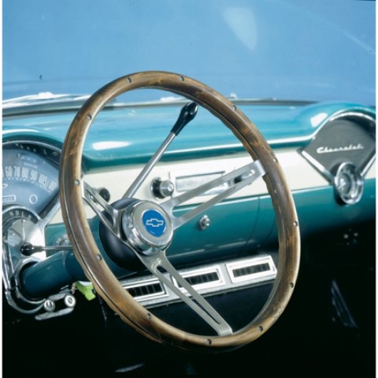 15 Inch Wooden Nostalgia Steering Wheel (Slots On Spokes 106mm Dish)