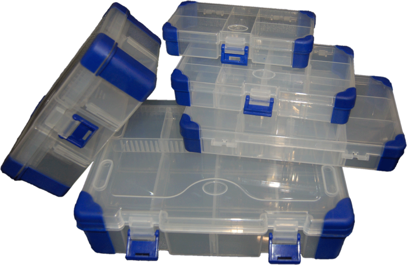 5 Piece Clear Plastic Storage Box Set