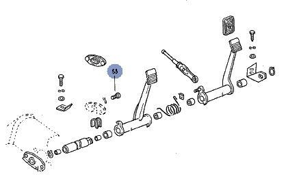 Beetle Brake And Clutch Pedal Mounting Bolt (Side Of Tunnel) - Cool Air VW