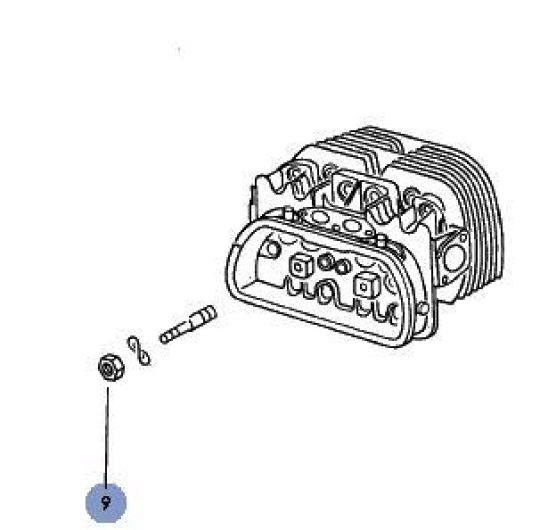 Type 1 Rocker Shaft Retaining Nylock Nut (4 Required)