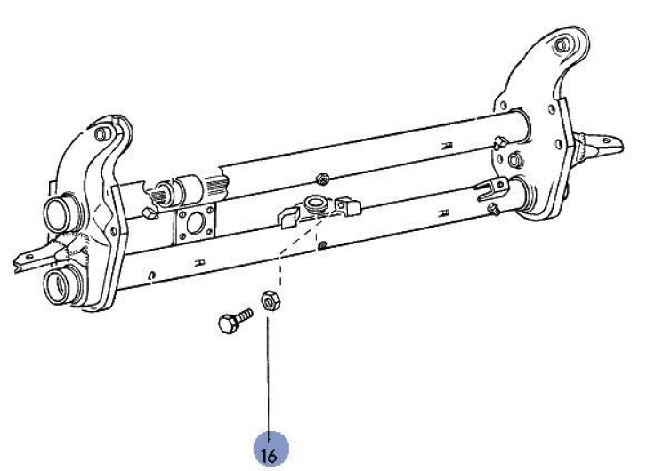 Baywindow Bus Front Steering Stop Lock Nut